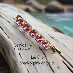 Handcrafted hair clip with Swarovski crystals